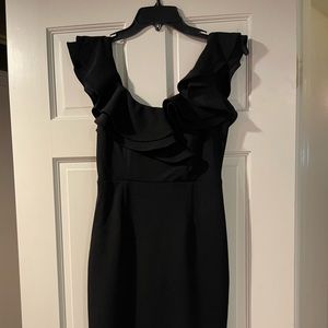 Ruffled Size Small brand new midi off shoulder dress
